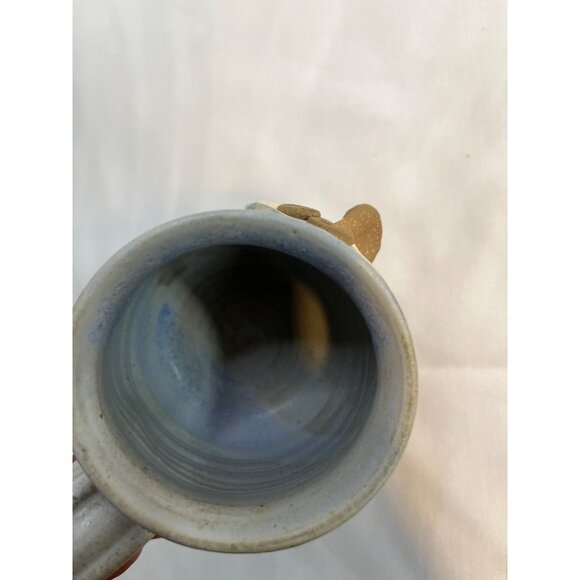 Vintage 3D  Funny Face Big Feet Mug  Hand Crafted Pottery 1980 Stoneware Folk - Picture 6 of 8
